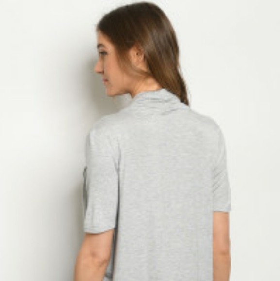 SALE🔥LAST 2! Slouchy Wrap Top in Gray - Picture 3 of 8